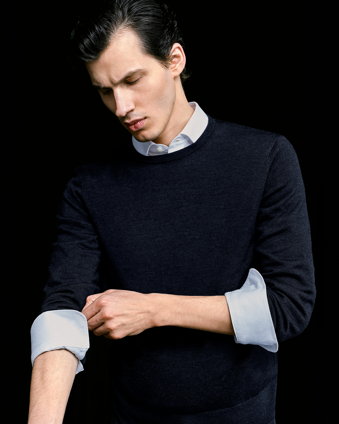 man in shirt and connor